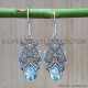 Blue Topaz 925 Sterling Silver Earrings (SJWE-367) Blue Topaz 925 Sterling Silver Earrings (SJWE-367)