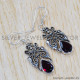 Garnet 925 Sterling Silver Earrings (SJWE-368) Garnet 925 Sterling Silver Earrings (SJWE-368)