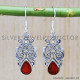 Carnelian 925 Sterling Silver Earrings (SJWE-374)