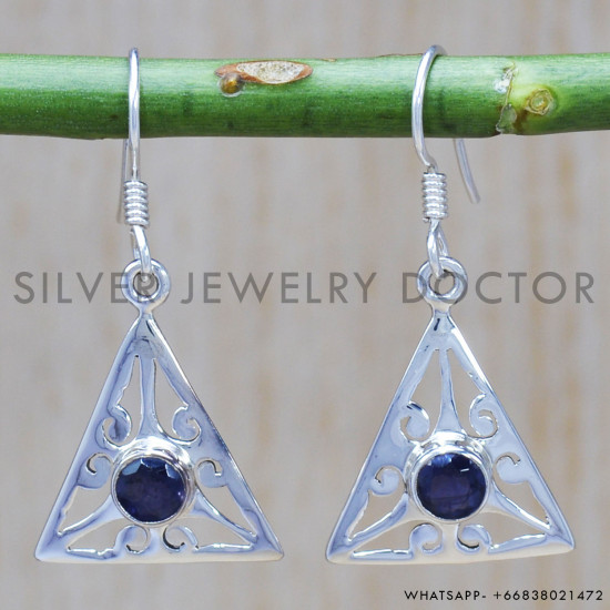 Iolite 925 Sterling Silver Earrings (SJWE-375) Iolite 925 Sterling Silver Earrings (SJWE-375)