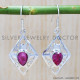 Ruby 925 Sterling Silver Earrings (SJWE-378) Ruby 925 Sterling Silver Earrings (SJWE-378)