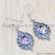 Amethyst 925 Sterling Silver Earrings (SJWE-389)
