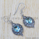 Blue Topaz 925 Sterling Silver Earrings (SJWE-392) Blue Topaz 925 Sterling Silver Earrings (SJWE-392)