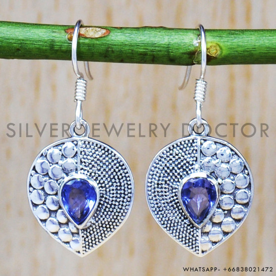 Iolite 925 Sterling Silver Earrings (SJWE-394) Iolite 925 Sterling Silver Earrings (SJWE-394)
