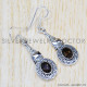 Smoky Quartz 925 Sterling Silver Earrings (SJWE-408) Smoky Quartz 925 Sterling Silver Earrings (SJWE-408)
