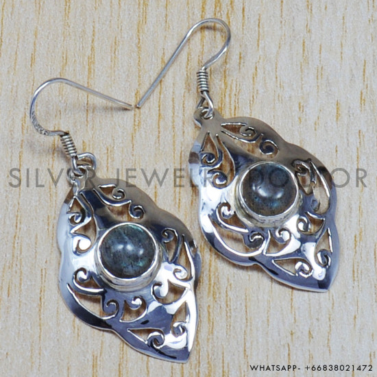 Labradorite 925 Sterling Silver Earrings (SJWE-41) Labradorite 925 Sterling Silver Earrings (SJWE-41)