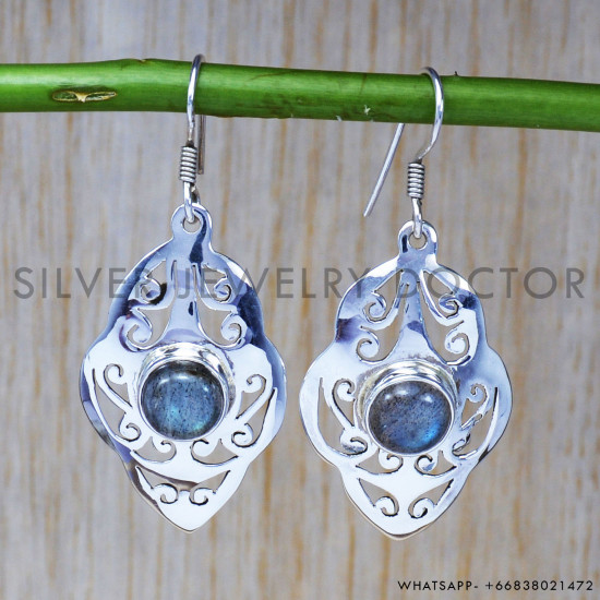Labradorite 925 Sterling Silver Earrings (SJWE-41) Labradorite 925 Sterling Silver Earrings (SJWE-41)
