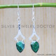 Emerald 925 Sterling Silver Earrings (SJWE-411) Emerald 925 Sterling Silver Earrings (SJWE-411)