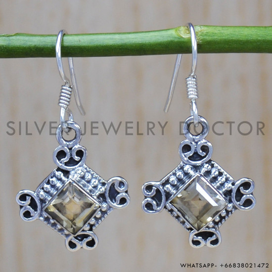 Citrine 925 Sterling Silver Earrings (SJWE-423) Citrine 925 Sterling Silver Earrings (SJWE-423)