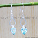 Blue Topaz 925 Sterling Silver Earrings (SJWE-428) Blue Topaz 925 Sterling Silver Earrings (SJWE-428)