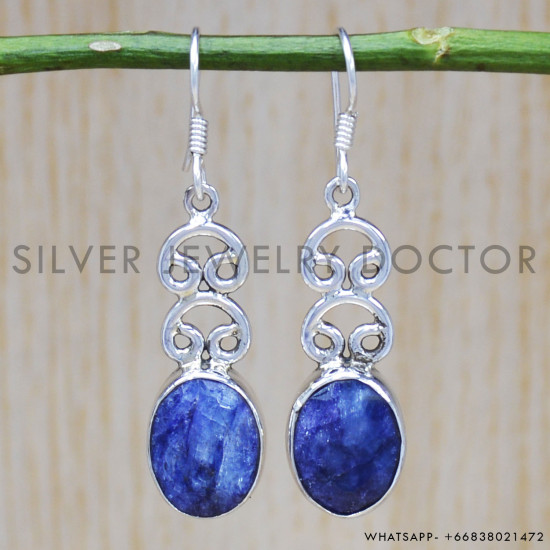 Sapphire 925 Sterling Silver Earrings (SJWE-448) Sapphire 925 Sterling Silver Earrings (SJWE-448)