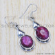 Ruby 925 Sterling Silver Earrings (SJWE-451) Ruby 925 Sterling Silver Earrings (SJWE-451)
