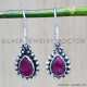 Ruby 925 Sterling Silver Earrings (SJWE-452) Ruby 925 Sterling Silver Earrings (SJWE-452)