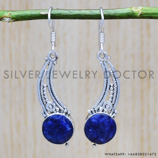 Sapphire 925 Sterling Silver Earrings (SJWE-460) Sapphire 925 Sterling Silver Earrings (SJWE-460)