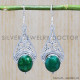 Emerald 925 Sterling Silver Earrings (SJWE-461) Emerald 925 Sterling Silver Earrings (SJWE-461)