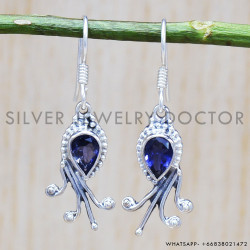 Iolite 925 Sterling Silver Earrings (SJWE-464)