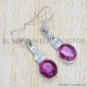 Ruby 925 Sterling Silver Earrings (SJWE-467)