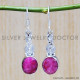 Ruby 925 Sterling Silver Earrings (SJWE-467)