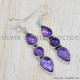 Amethyst 925 Sterling Silver Earrings (SJWE-478) Amethyst 925 Sterling Silver Earrings (SJWE-478)