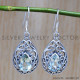 Blue Topaz 925 Sterling Silver Earrings (SJWE-479) Blue Topaz 925 Sterling Silver Earrings (SJWE-479)