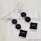 Black Onyx 925 Sterling Silver Earrings (SJWE-480) Black Onyx 925 Sterling Silver Earrings (SJWE-480)