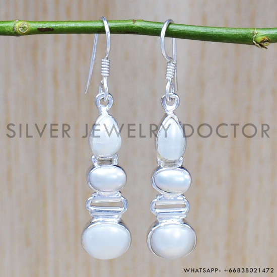 Pearl 925 Sterling Silver Earrings (SJWE-481) Pearl 925 Sterling Silver Earrings (SJWE-481)