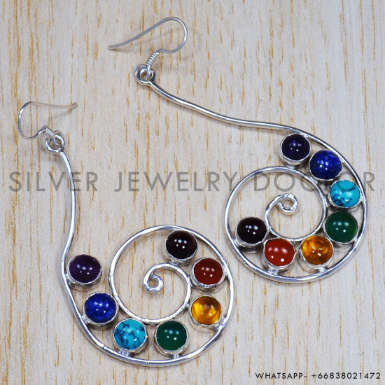 Garnet 925 Sterling Silver Earrings (SJWE-487) Garnet 925 Sterling Silver Earrings (SJWE-487)