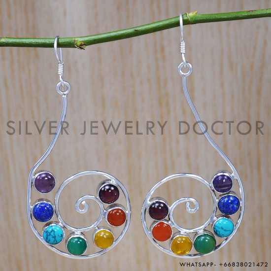 Garnet 925 Sterling Silver Earrings (SJWE-487) Garnet 925 Sterling Silver Earrings (SJWE-487)
