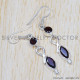 Garnet 925 Sterling Silver Earrings (SJWE-490)