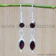 Garnet 925 Sterling Silver Earrings (SJWE-490)