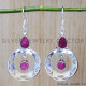 Ruby 925 Sterling Silver Earrings (SJWE-497) Ruby 925 Sterling Silver Earrings (SJWE-497)