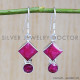 Ruby 925 Sterling Silver Earrings (SJWE-501) Ruby 925 Sterling Silver Earrings (SJWE-501)