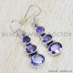 Amethyst 925 Sterling Silver Earrings (SJWE-505)