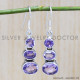 Amethyst 925 Sterling Silver Earrings (SJWE-505)
