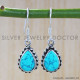 Turquoise 925 Sterling Silver Earrings (SJWE-513)