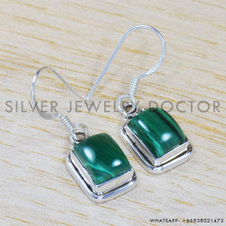 Malachite 925 Sterling Silver Earrings (SJWE-516) Malachite 925 Sterling Silver Earrings (SJWE-516)