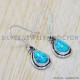 Turquoise 925 Sterling Silver Earrings (SJWE-518)
