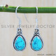 Turquoise 925 Sterling Silver Earrings (SJWE-518)