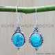 Turquoise 925 Sterling Silver Earrings (SJWE-524)