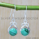Malachite 925 Sterling Silver Earrings (SJWE-533)