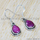 Ruby 925 Sterling Silver Earrings (SJWE-539)