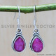 Ruby 925 Sterling Silver Earrings (SJWE-539)