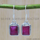 Ruby 925 Sterling Silver Earrings (SJWE-541)