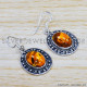Amber 925 Sterling Silver Earrings (SJWE-543)