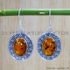 Amber 925 Sterling Silver Earrings (SJWE-545)