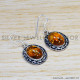 Amber 925 Sterling Silver Earrings (SJWE-546)
