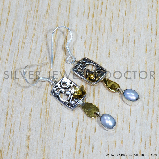 Pearl 925 Sterling Silver Earrings (SJWE-554)