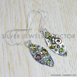 Prehnite 925 Sterling Silver Earrings (SJWE-555) Prehnite 925 Sterling Silver Earrings (SJWE-555)