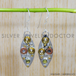 Prehnite 925 Sterling Silver Earrings (SJWE-555)