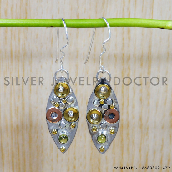 Prehnite 925 Sterling Silver Earrings (SJWE-555) Prehnite 925 Sterling Silver Earrings (SJWE-555)